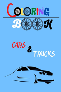 Coloring Book for boys cars & trucks