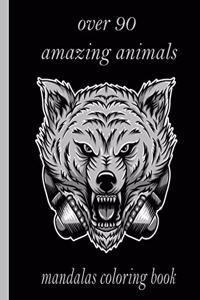 over 90 amazing animals mandalas coloring book