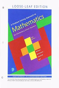 Problem Solving Approach to Mathematics for Elementary School Teachers