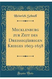 Mecklenburg Zur Zeit Des DreissigjÃ¤hrigen Krieges, 1603-1658 (Classic Reprint)