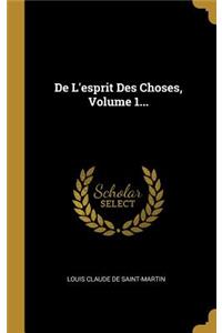 De L'esprit Des Choses, Volume 1...