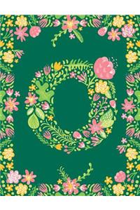 Floral Initial O Monogram Journal
