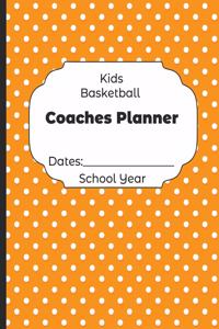 Kids Basketball Coaches Planner Dates
