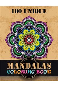 100 Unique Mandalas Coloring Book