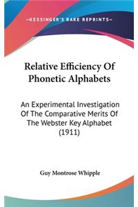 Relative Efficiency of Phonetic Alphabets