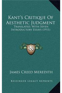 Kant's Critique of Aesthetic Judgment