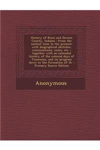 History of Knox and Daviess County, Indiana
