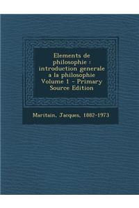 Elements de philosophie