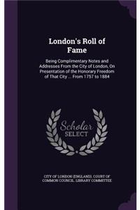London's Roll of Fame