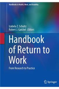 Handbook of Return to Work