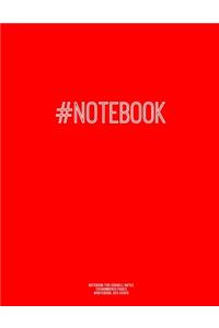 Notebook for Cornell Notes, 120 Numbered Pages, #NOTEBOOK, Red Cover