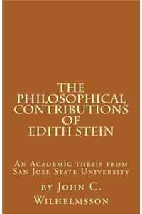 Philosophical Contributions of Edith Stein