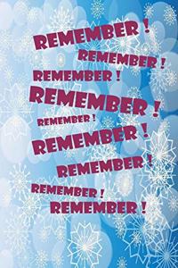 Remember daily new year to do list notebook
