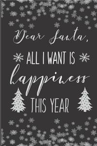 Dear Santa, All I Want Is Happiness This Year
