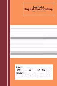 Amiesk Notebook - English Handwriting Notebook - 140 pages (7.44 x 9.69 inch)