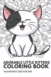 Adorable Little Kittens Coloring Book 6x9 Pocket Size Edition