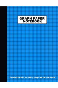 Graph Paper Notebook. Engineering Paper-5 Squares Per Inch