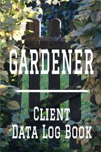 Gardener Client Data Log Book