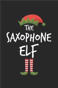 Funny Saxophone Elf Christmas Notebook Gift