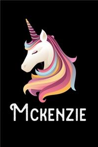 Mckenzie: Personalized Custom Name Unicorn Themed Monthly 2020 Planner (Calendar, To Do List, Monthly Budget, Grocery List, Yearly Financial Goals) Gift for G