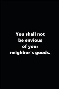 2019 Weekly Planner Religious Theme 10th Commandment Modern Black White