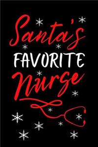 Santa's Favorite Nurse: Blank Lined Journal to Write in Nurse Notebook V1