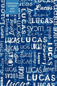 Lucas Composition Notebook Wide Ruled