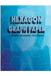 Hexagon Graph Paper 1/4Inch Hexagons 160Pages