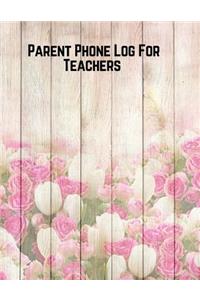 Parent Phone Log For Teachers