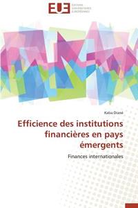 Efficience Des Institutions Financières En Pays Émergents