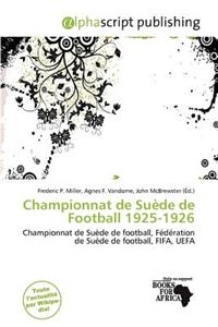 Championnat de Su de de Football 1925-1926