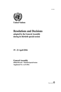 Resolutions and decisions adopted by the General Assembly during its thirtieth special session