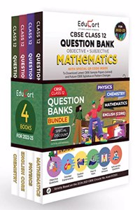 Educart CBSE Class 12 Maths, Physics, Chemistry & English Question Banks For 2022-23 (OLD)