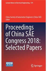 Proceedings of China Sae Congress 2018: Selected Papers