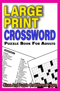 Large Print 50 Crossword Puzzle Book For Adults
