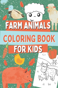 Farm Animals Coloring Book For Kids