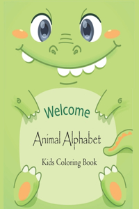 Welcome Animal Alphabet Kids Coloring Book