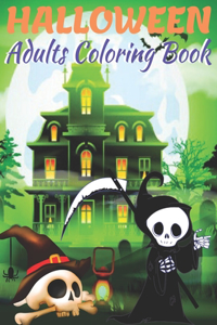 Halloween Adults Coloring Book