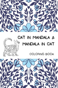 Cat In Mandala and Mandala In Cat Coloring Book