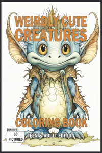Weirdly Cute Creatures Coloring Book Teen & Adult Edition