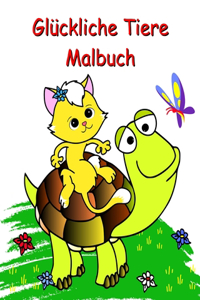 Glückliche Tiere Malbuch