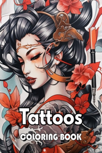 Tattoos Coloring Book for Adults