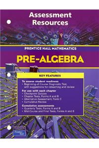 Prentice Hall Math Pre-Algebra Assessment Resources Blackline Masters 2004c