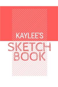 Kaylee's Sketchbook: Personalized red sketchbook with name: 120 Pages