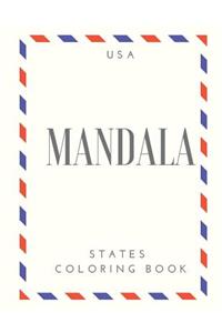 USA Mandala States Coloring Book