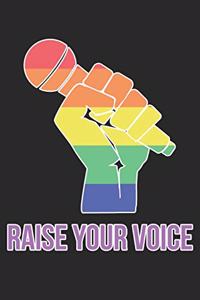 Equality Notebook - Raise Your Voice - Equality & Tolerance LGBT - Equality Journal