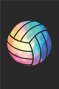 Volleyball Training Journal - Gift for Volleyball Player - Low Poly Volleyball Notebook - Volleyball Diary