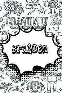 Brayden: Weekly Planer Doodle 365 Yearly Journal Notebook 120 Pages 6x9