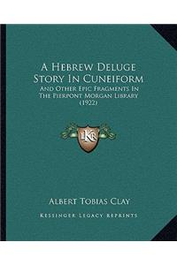 A Hebrew Deluge Story In Cuneiform