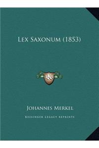Lex Saxonum (1853)